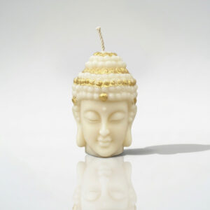 ODI MAISON white Buddha sculptural candle – minimalist luxury scented candle