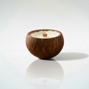 ODI MAISON coconut sculptural scented candle – tropical luxury art candle